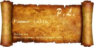 Pammer Lelle névjegykártya